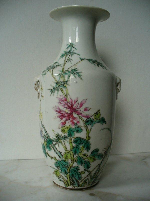 清 老瓷花瓶 四君子梅蘭菊竹  古董藝品收藏