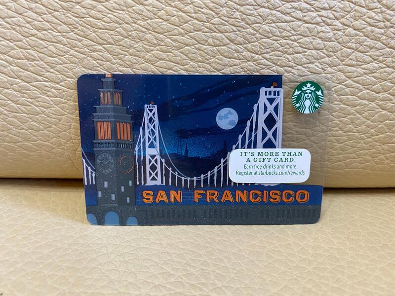 美國 星巴克 STARBUCKS 2014 SAN FRANCISCO 舊金山 城市卡 隨行卡 儲值卡 星巴克卡 收藏