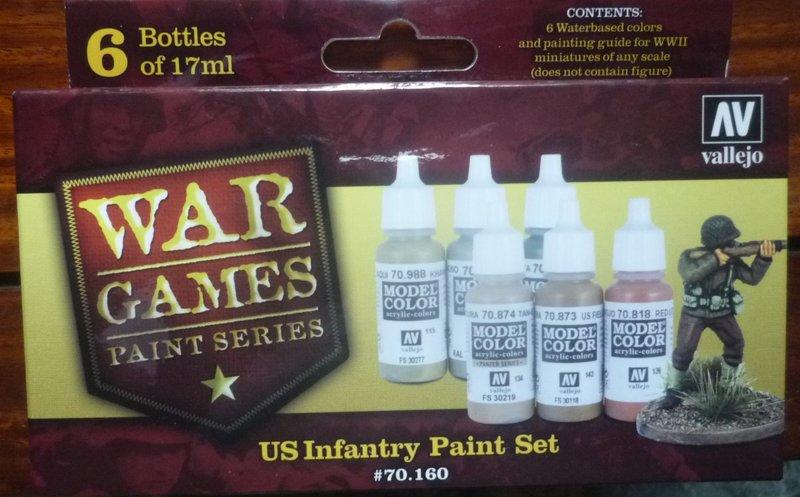 ㊣AV vallejo US Infantry Paint Set 6x17ml #70160