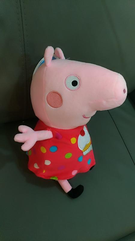 佩佩豬 粉紅豬小妹-蛋糕裝 絨毛玩具 玩偶 10吋
