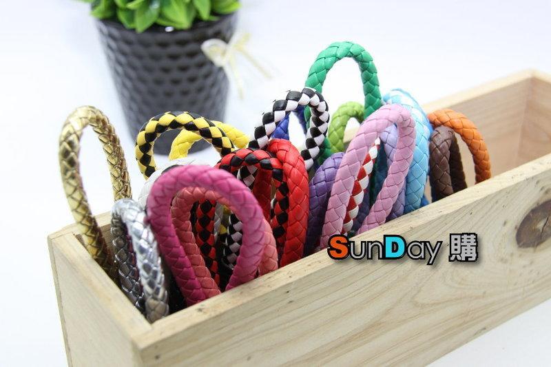 [SunDay購]DIY飾品配件 PU皮革編織皮繩 手腕繩 鑰匙掛繩  皮包掛繩  鑰匙圈 32款(18~32款)