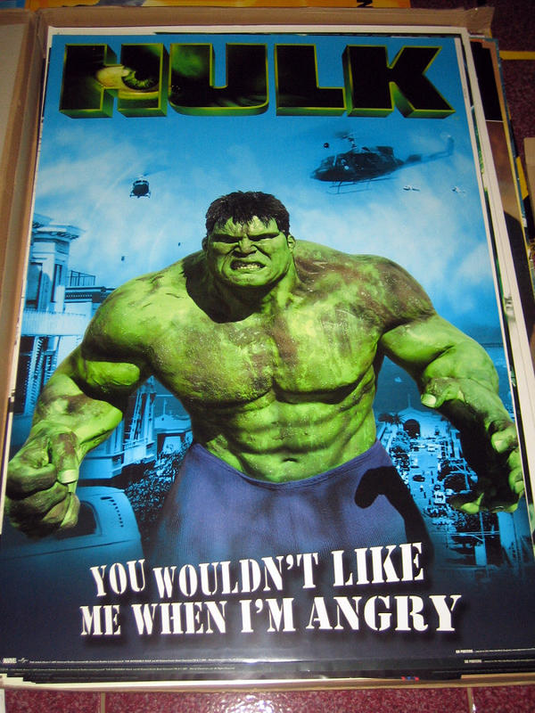 絕版【英國進口電影海報】 綠巨人浩克  Hulk  (2003年)(首)