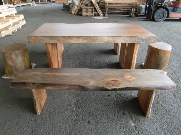 【原味手工家具】黃金楠木桌椅組-台南 原木 家具