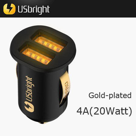 【4A升級版】優百拓USbright 夜光雙USB車充【體積減小近30%！】【N0013】