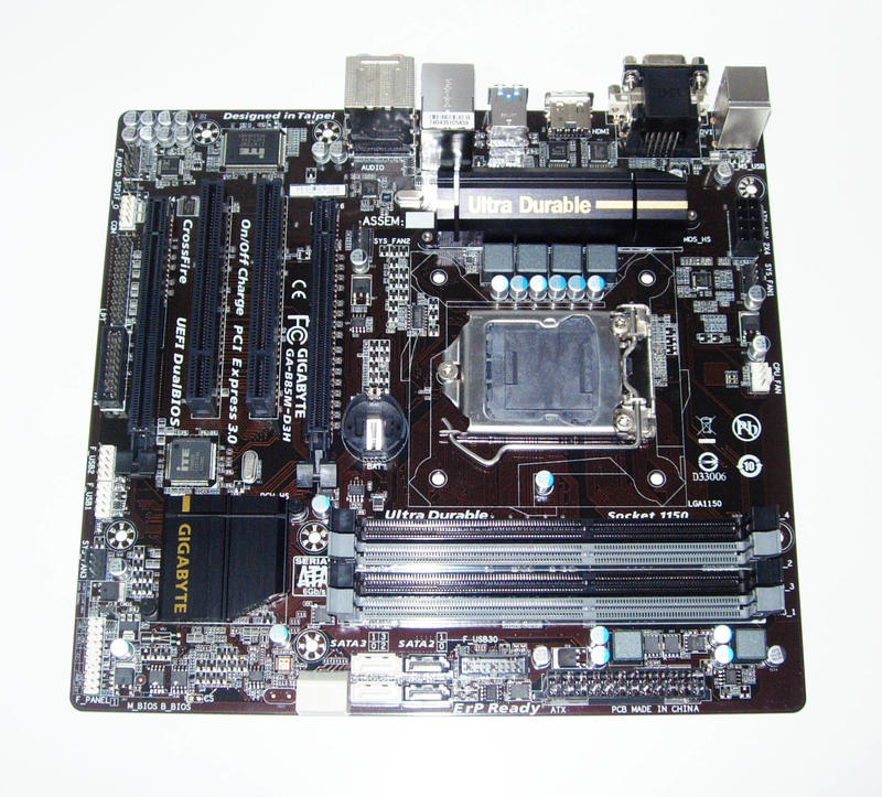 【大媽電腦】 技嘉GA-B85M-D3H REV1.1 主機板1150腳位 DDR3 B85 HDMI 附擋板