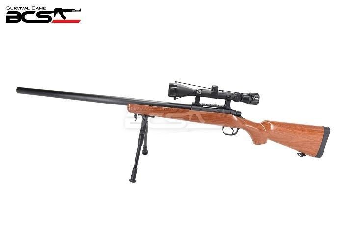 Funny GUN FS AL03S M170升級版 仿木紋色 手拉空氣狙擊槍 鋼製組鐵蹺蹺板-FSAL03S