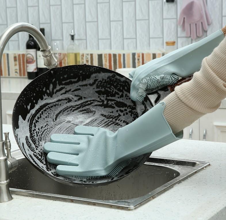 韓國廚房刷碗神器多功能不傷手萬能矽膠魔術耐用洗碗手套