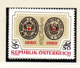 【流動郵幣世界】奧地利1980年奧地利紅十字會成立100週年郵票