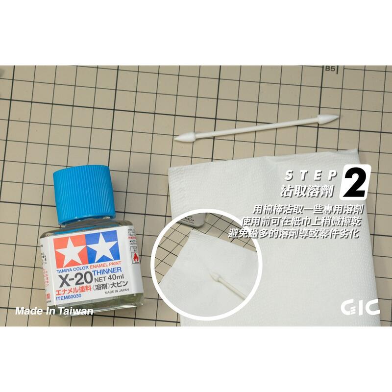 【模型屋】現貨 GIC TC-11 大 TC-12 小 模型用低膨脹拭線棒 25入 墨線擦拭 滲線 尖頭 棉花棒