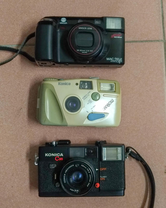 konica c35ef  minolta 三台底片相機  分售