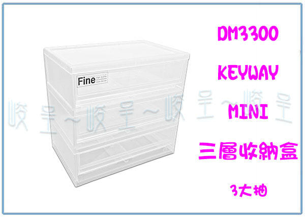 『峻 呈』(全台滿千免運 不含偏遠 可議價) 聯府 DM3300 MINI三層收納盒(M)-3大抽 飾品 小物 雜物