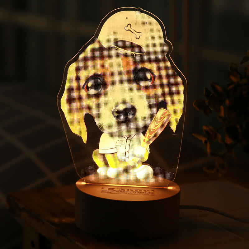 Baseball Beagle / 米格魯 / LED燈 / 暖光