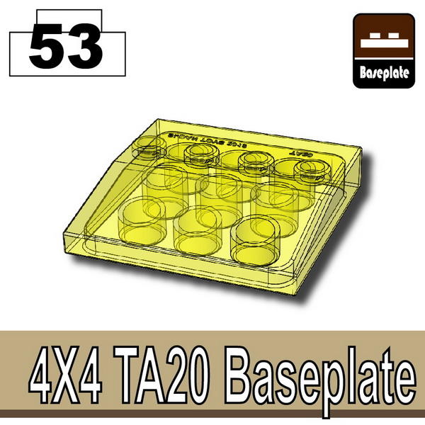 (53)透明黃色_4x4 TA20 Baseplate底座