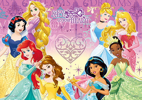 【巷子內】Disney Princess公主(3)心形拼圖200片 HPD0200-033