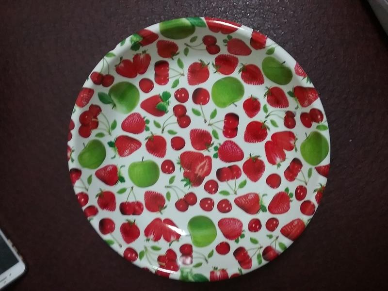 盤子/圓形水果盤/深水果盤/餐具/大容量/塑膠材質