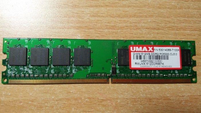 UMAX 記憶體 DDR2-667-512M