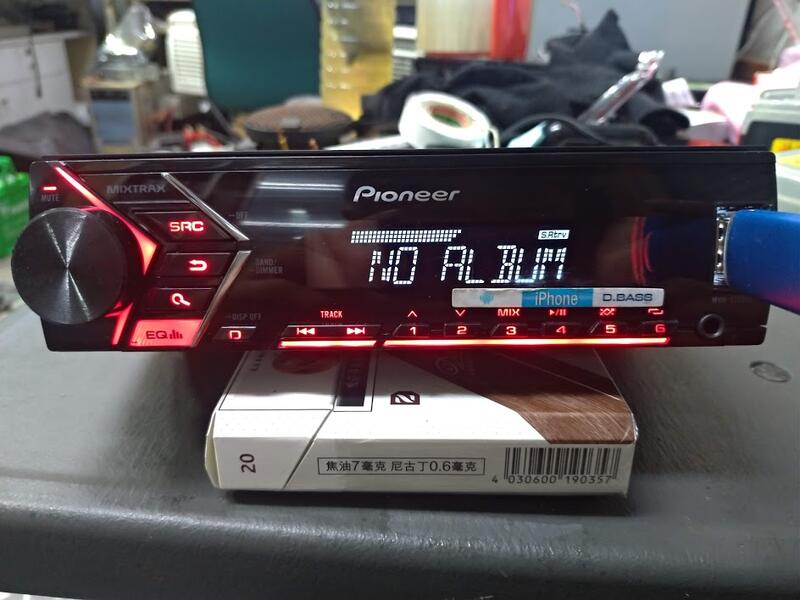 PIONEER 先鋒 MVH-S105UI USB/AUX/IPod/IPhone/安卓 二手 汽車 音響 無碟 主機
