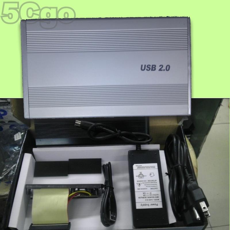 5Cgo【現貨】出清品7天保固3.5吋移動硬碟盒USB2.0 IDE鋁合金散熱風扇HD301外接盒AU6391芯片 含稅