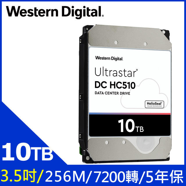 全新盒裝 WD 10TB DC HC520 3.5吋 企業級硬碟 HUH721010ALE604 0F27606 五年保
