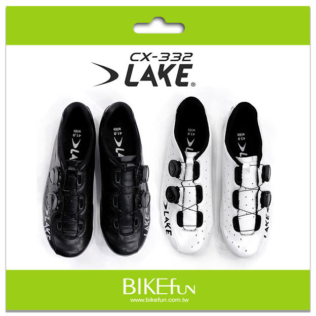 LAKE CX-332一級卡鞋，碳纖維鞋底、可熱塑鞋跟、袋鼠皮、boa旋鈕，另提供客制服務！BIKEfun拜訪單車