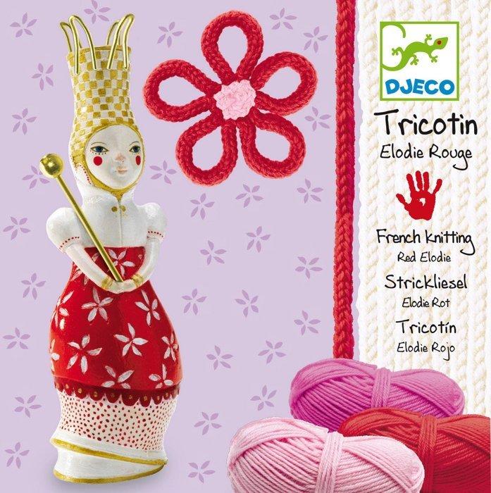 ☆Bonjour Bio☆ 法國 DJECO 毛線編織 陶瓷女皇娃娃 毛線繩 編織器（紅 / 紫）