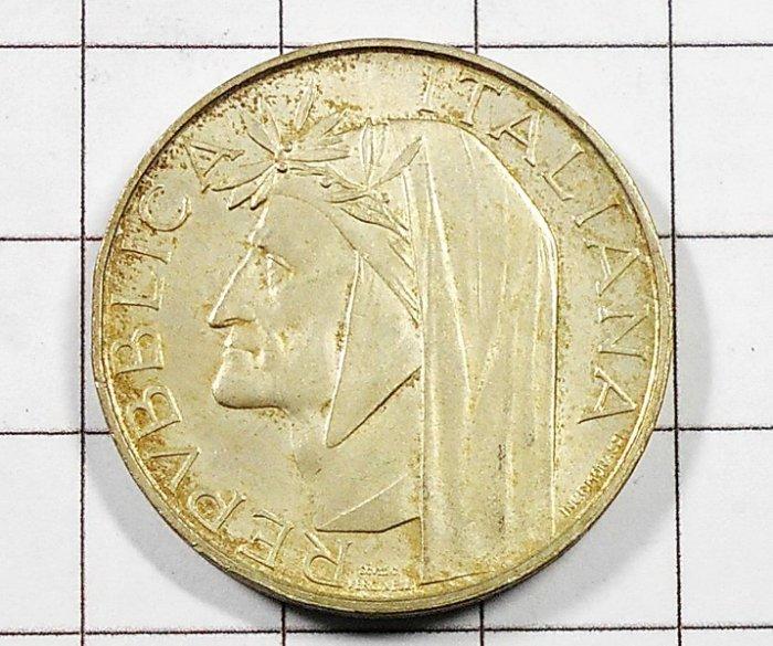 AB157 義大利1965年《義語之父》 500 Lire銀幣