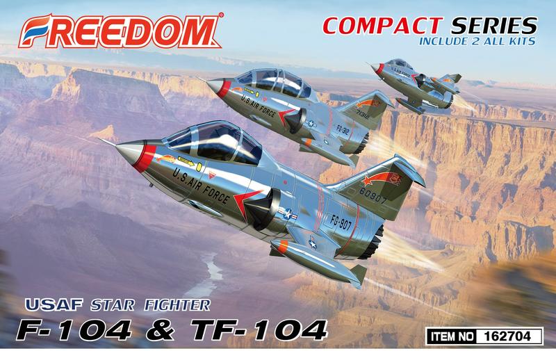 鐵鳥迷*現貨超商*美軍F-104/TF-104塑膠Q版模型2入FREEDOMNO.162704