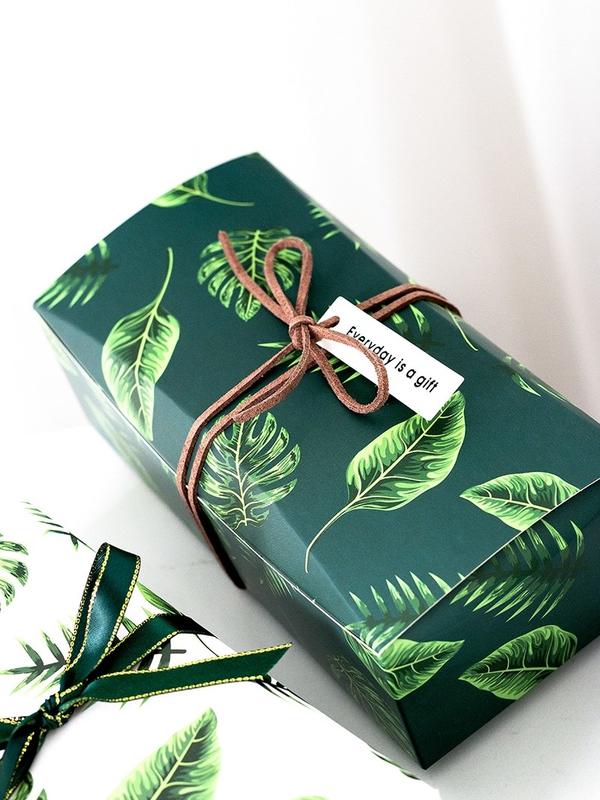 Amy烘焙網:多邊形綠葉款包裝盒/綠豆糕包裝盒/瑪德琳磅蛋糕費南雪方塊酥餅乾點心盒子