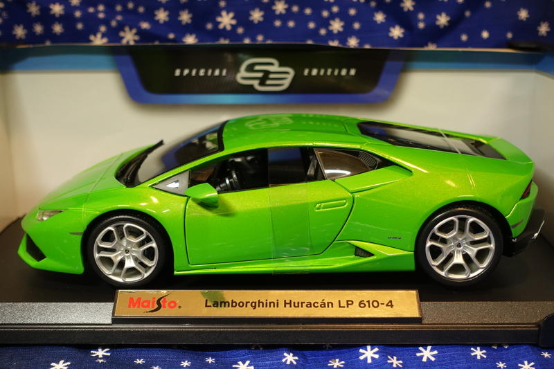 Maisto 1:18 Lamborghini Hurac’an LP 640-4藍寶堅尼  綠色 (現貨)