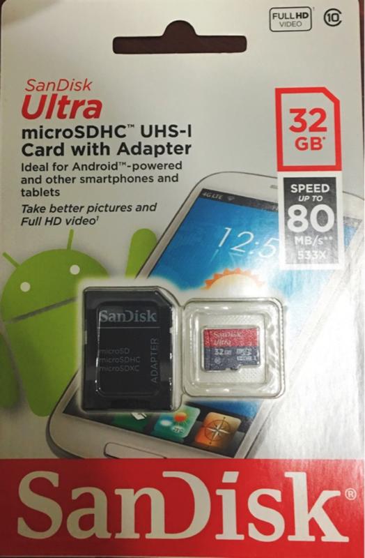 SanDisk Ultra microSD UHS-I 32GB  記憶卡-(公司貨) 80MB/s