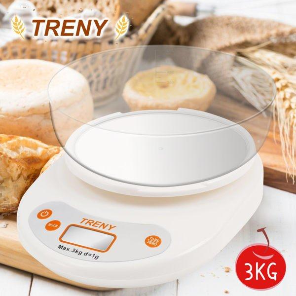 TRENY 烘焙料理秤（大托盤） 3KG