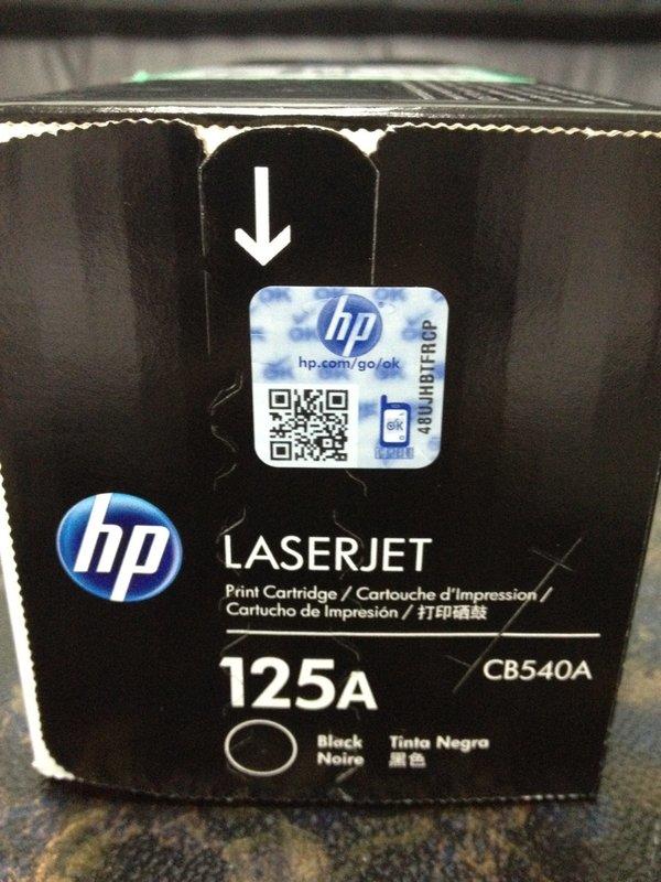 (含稅價) HP CB540A 125A 黑色碳粉匣 適用HP CP1215/CP1518/CM1312