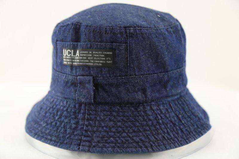 紫荊【UCLA 漁夫帽】立體刺繡 卡車帽 貨車帽 板帽 潮帽 網帽 棒球帽 毛帽圍巾 老帽 高爾夫球帽【牛仔藍】 