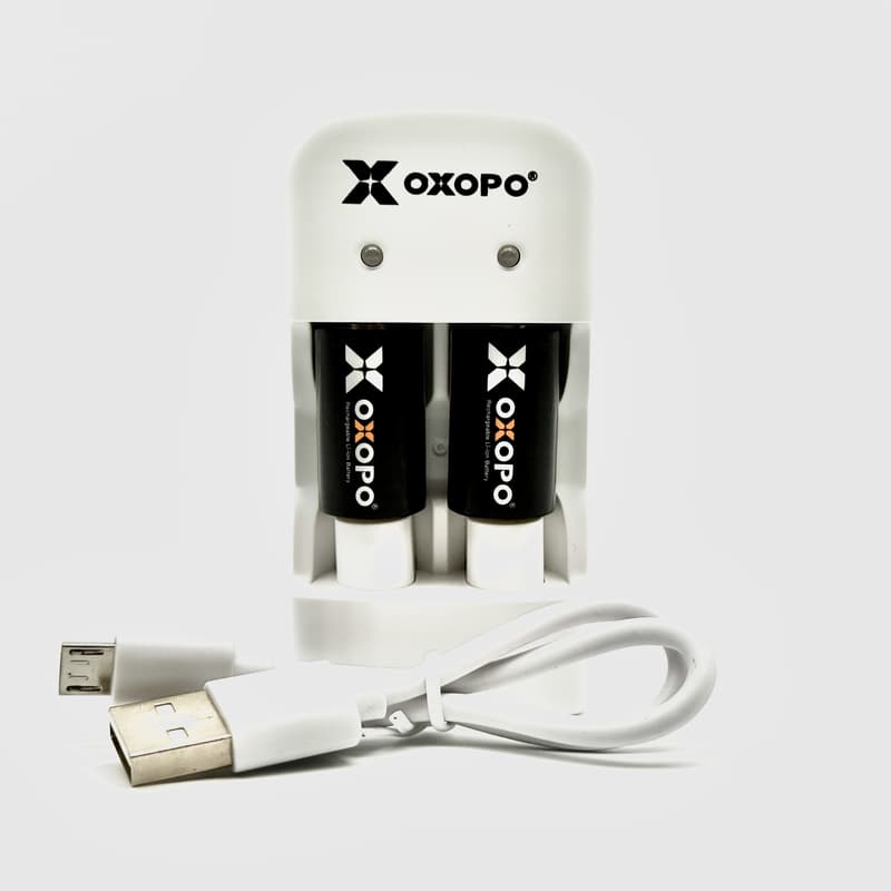 RST紅星 - OXOPO XS 系列 CR2 鋰電池 2入 充電器 + 電池 一組 3.2V 200mAh 12541