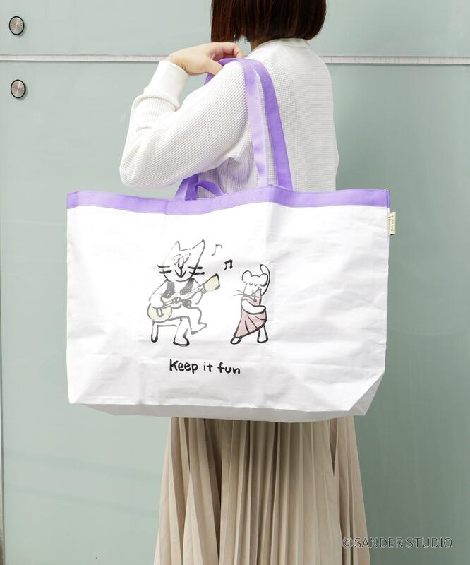 ☆Juicy☆日本 3COIN TUDUKU系列 貓咪 貓 雙面圖案 托特包 購物袋 單肩包 旅行袋 3065