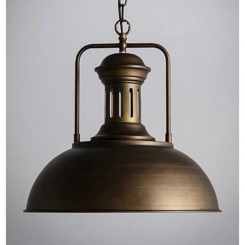 【晨新照明】 工業風 復古 大款42CM鐵鍊鍋蓋吊燈 古銅色 餐廳酒吧咖啡廳居家
