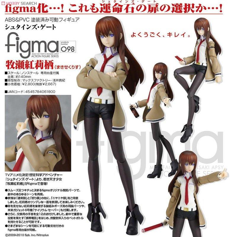 ☆HOBBYSKY玩具屋☆ 代購日版figma Steins;Gate 命運石之門助手牧瀨紅