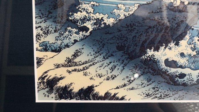 ドラえもん 浮世絵 版画 版三 甲州 富嶽三十六景 甲州石班澤 300