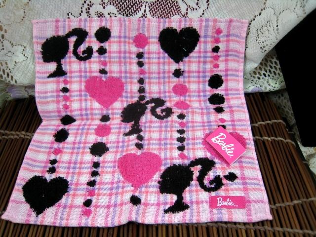 購於日本Barbie芭比小方巾毛巾手帕