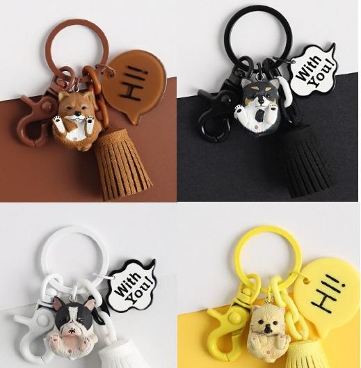 柴犬小吊飾 法鬥吊飾 韓國創意柴犬掛件鑰匙圈