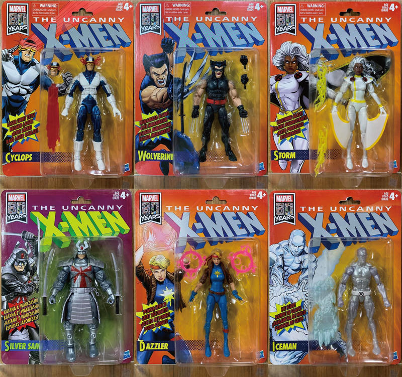 ☆勳寶玩具舖【現貨】漫威 Marvel Legends Uncanny X-Men 80周年 復古吊卡套 一套六款