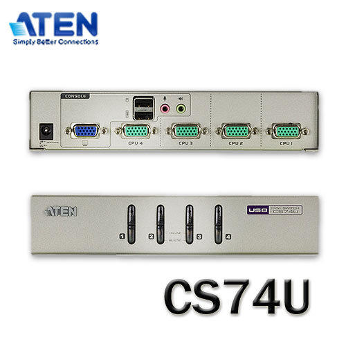 【MR3C】含稅 ATEN 宏正 CS74U CS74U 4埠 桌上型 KVM 切換器 (USB,音效) 露天市集 全台最大的網路購物市集