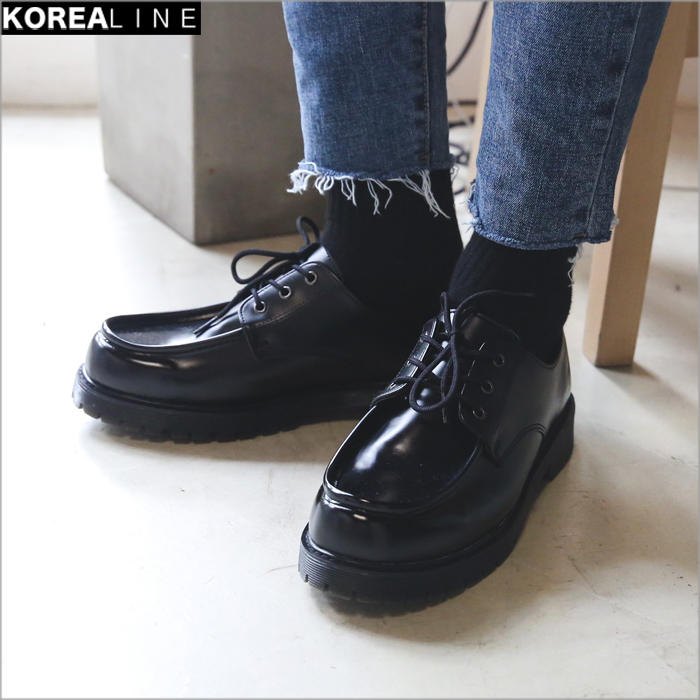 搖滾星球韓國代購 型男穿搭高質感皮革工作鞋 / 2色 EF980429