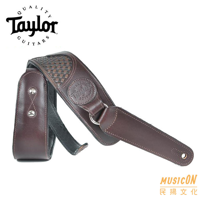 【民揚樂器】美國 Taylor 吉他背帶 高品質真皮材質 適用民謠吉他 電吉他 電貝斯 63004