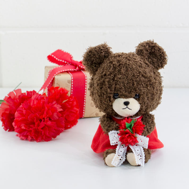 日本空運 傑琪 Jackie The Bears School 紅色捧花 結婚 蕾絲 絨毛 玩偶 娃娃~小太陽日本精品