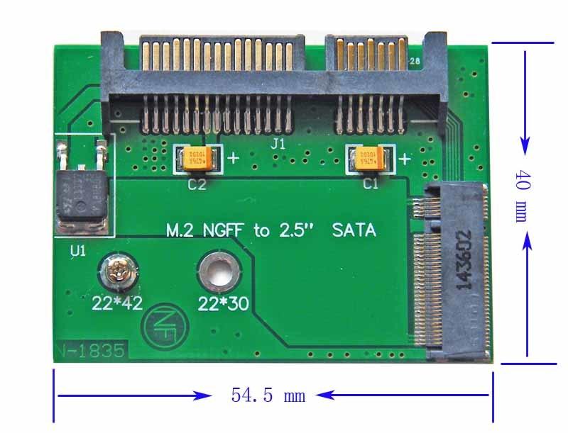 M.2 NGFF to 2.5" SATA NGFF SSD 轉 2.5" SATA B KEY