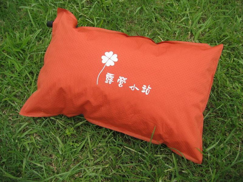 露營小站~【PI-103】充氣枕頭 made in taiwan---不規則形  台灣製 (顏色隨機)