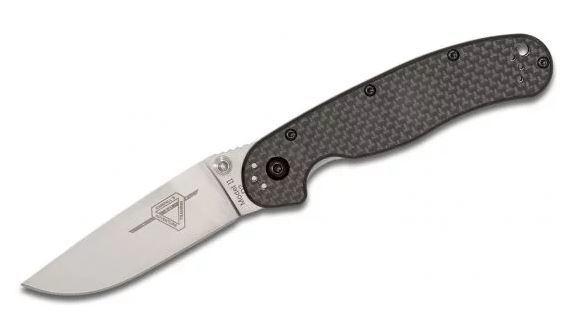 全新 免運 限量版 Ontario RAT2 Folding Knife 3.0" D2 工具鋼 碳纖/G10柄
