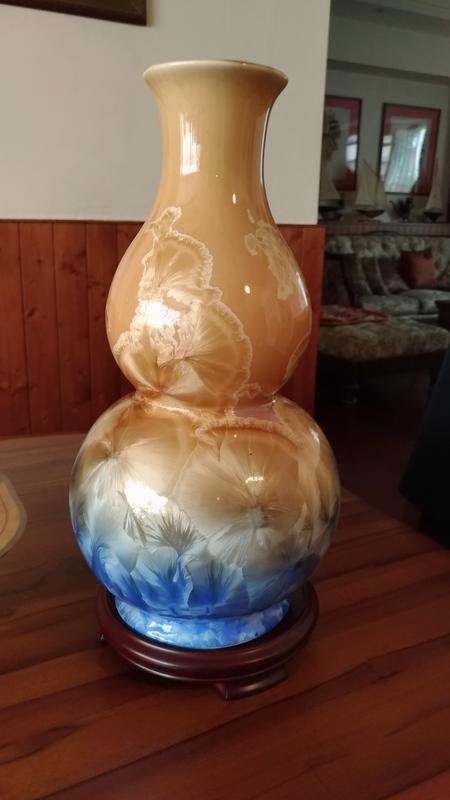 結晶釉 花瓶 葫蘆瓶