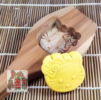 【小義市】烘焙包裝|烘培包裝|精緻年糕點DIY面食品南瓜餅木質哈嘍 Hello Kitty卡通貓飯團模具